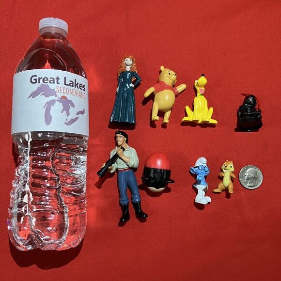 Lot Disney Assorted 1-3" Mini Figures Brave Little Mermaid Pooh Smurfs Tsum Tsum - Picture 2 of 12